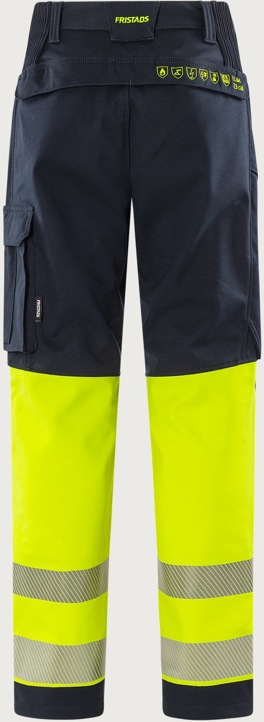 Fristads Flamestat Warnschutz-Stretchhose 2281 FSS – Warngelb/Marineblau