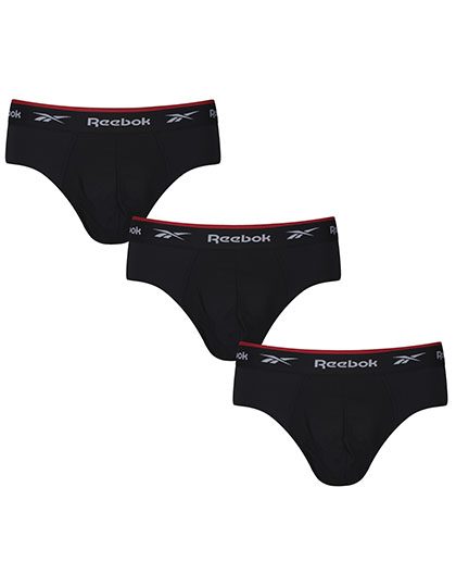 [180-10-1104-S] Reebok Unterhosen Wiggins Sport (3er Pack) (S, Schwarz)