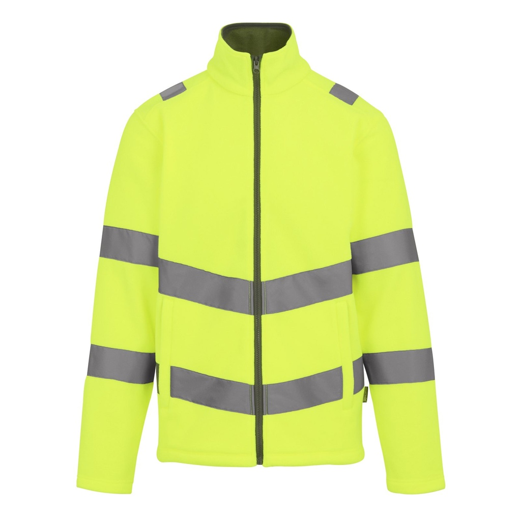 [180-25-342-S] Regatta High Visibility Warn-Fleecejacke Pro Thor (S, Warngelb)
