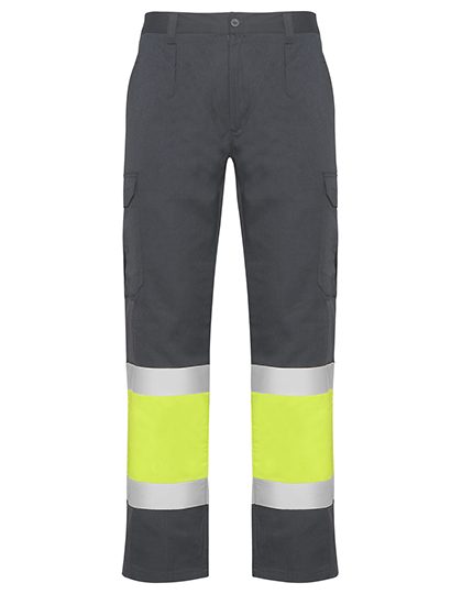 [180-35-200-38] Roly Workwear Warnschutz-Bundhosen Naos (38, Warngelb/Grau)