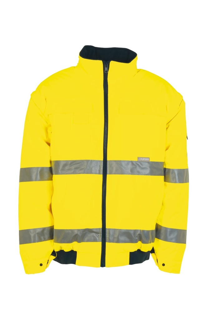 [160-25-133-S] Planam Pilotenjacke uni Warnschutz, Outdoor (S, Warngelb)