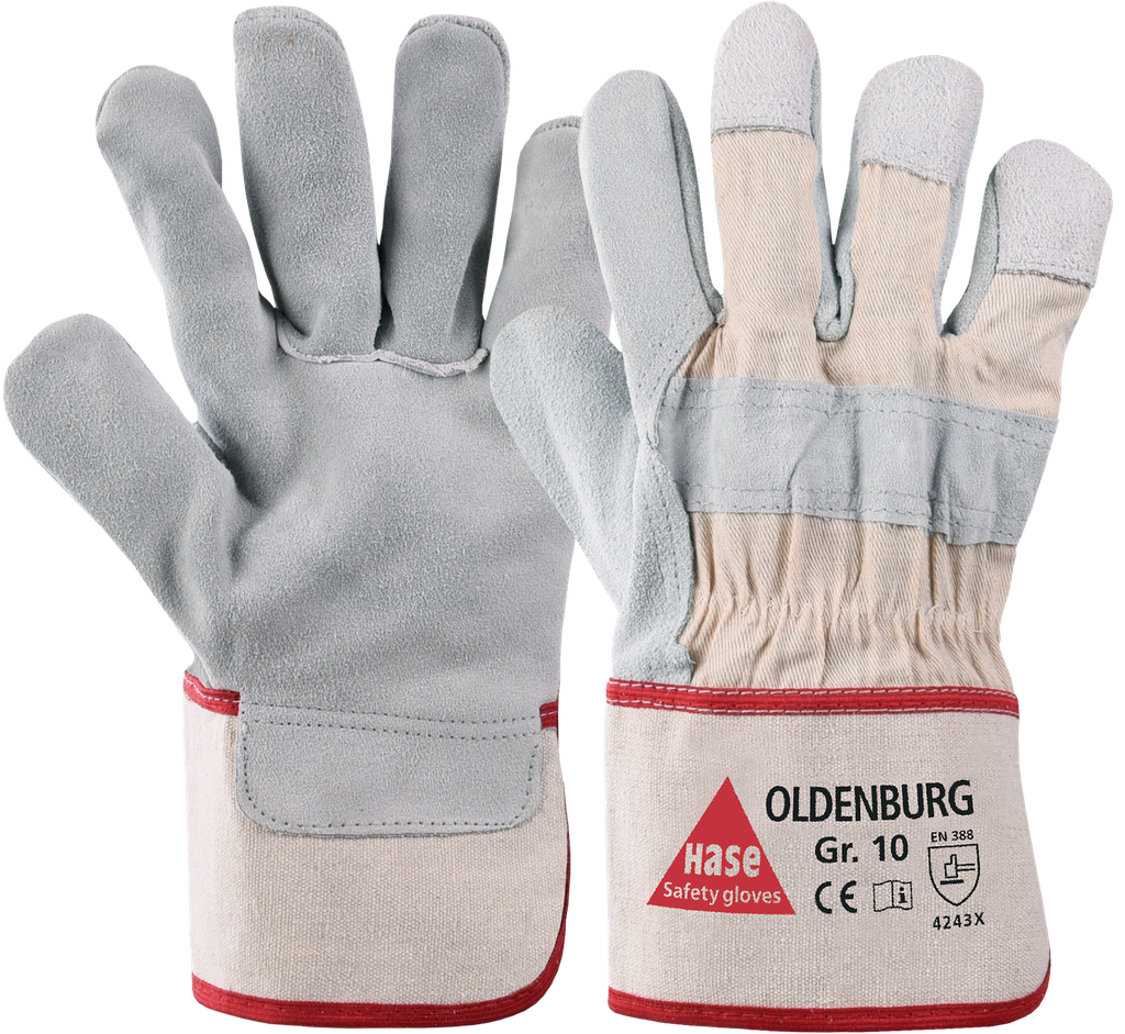 [170-50-088-6] Hase Safety Oldenburg Spaltlederhandschuhe (6)