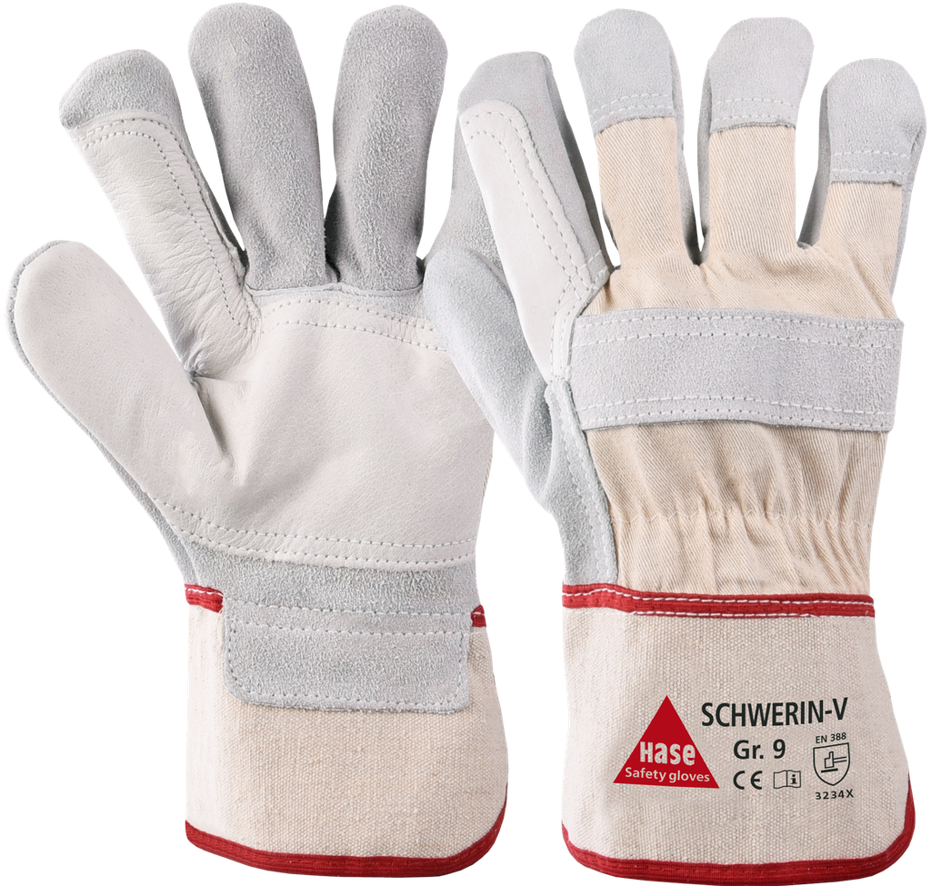 [170-50-091-8] Hase Safety Schwerin V Spaltlederhandschuhe (8)