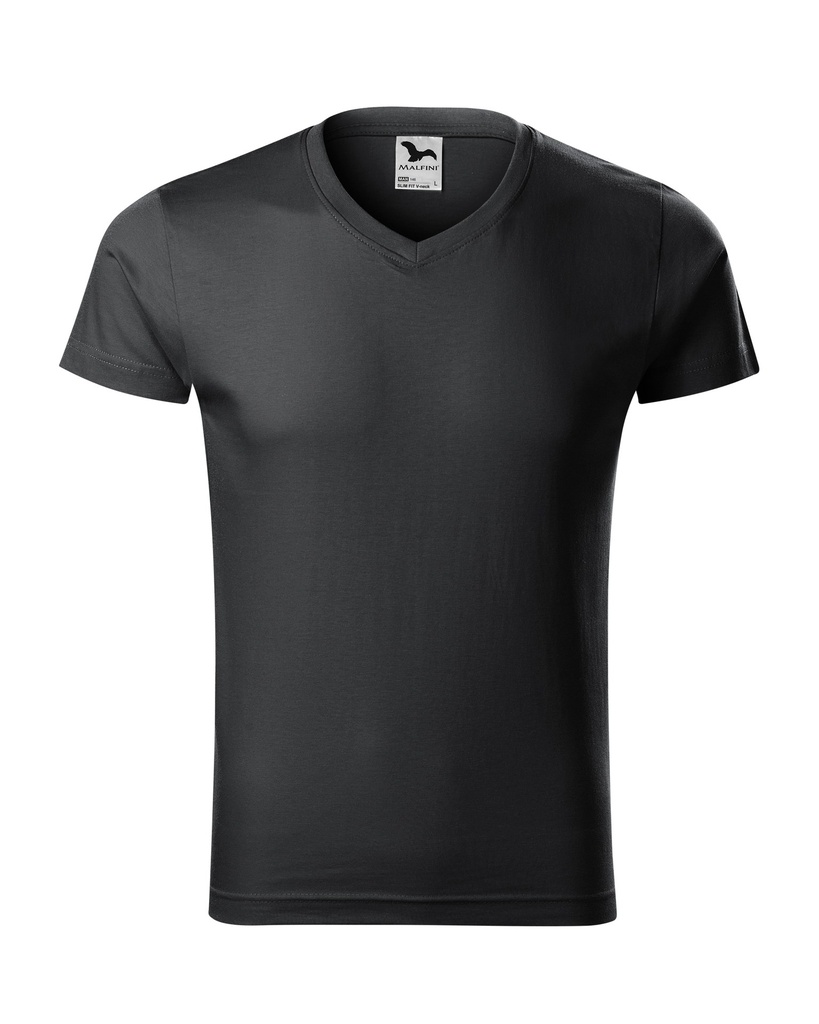 [130-10-1025-S] Malfini Slim Fit V-neck Herren-T-Shirt (S, Anthrazit)
