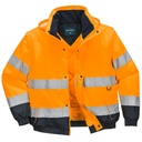 Portwest 2-in-1-Warnschutz-Pilotjacke mit Kontrastbesatz