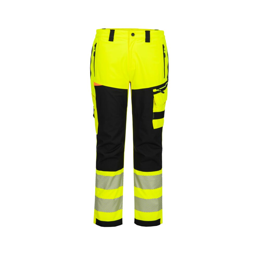 [120-35-114-28] Portwest DX4 Warnschutz-Regenhose (28, Warngelb/Schwarz)