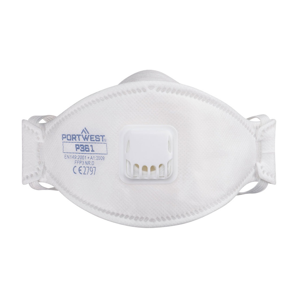 Portwest Dreifach gefaltete FFP3-Dolomit-Maske mit Ventil (10er-Pack)