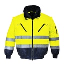 Portwest 3-in-1-Warnschutz-Pilotjacke mit Kontrastbesatz PJ50