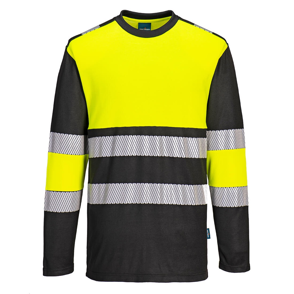Portwest PW3 Cotton Comfort Warnschutz-Langarmshirt Klasse 1
