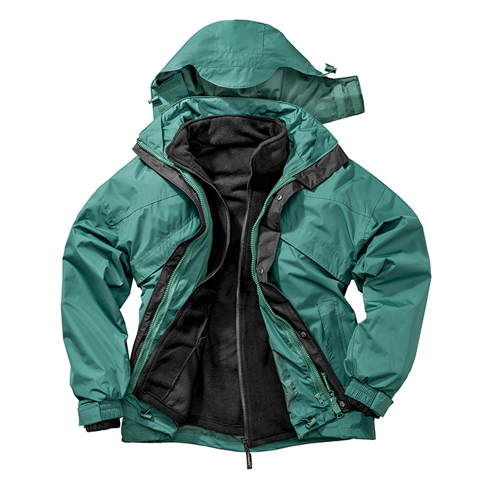 [180-25-439-XS] Result 3-in-1 Jacke Zip&Clip R 068X (XS, Flaschengrün)