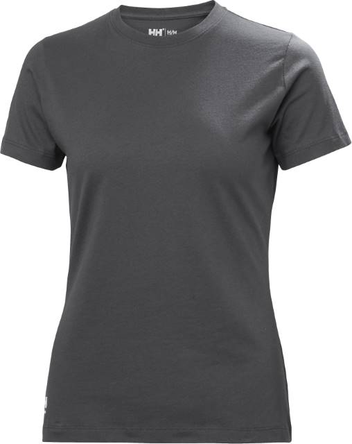 [180-10-393-XS] Helly Hansen Classic 79163 Damen T-Shirt "Manchester" (XS, Dunkelgrau)
