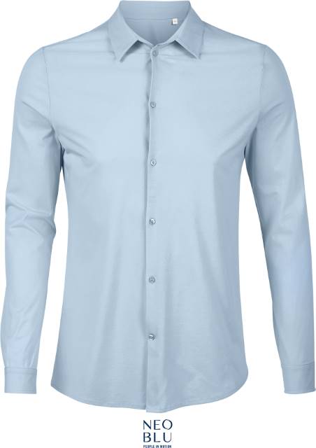 [180-15-001-S] NeoBlu Balthazar Men Hemd langarm (S, Himmelblau)