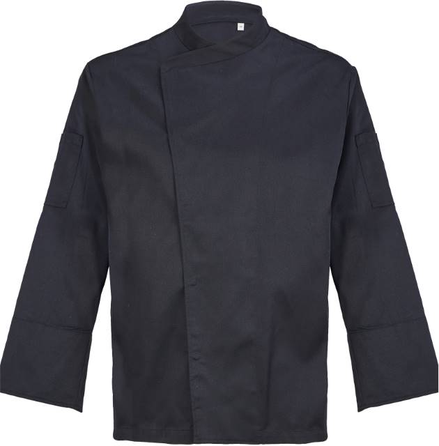 [180-25-129-XS] NeoBlu Eugene Langarm-Kochjacke (XS, Schwarz)