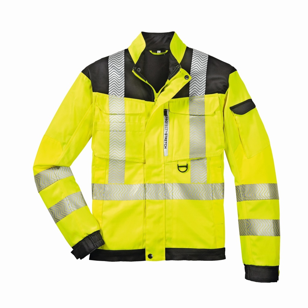 [100-25-014-XS] 4PROTECT® Warnschutz-Bundjacke KENTUCKY (XS, Warngelb/Grau)