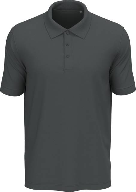 [180-10-883-S] Stedman Lux Polo Piqué Polo "Lux" (S, Dunkelgrau)