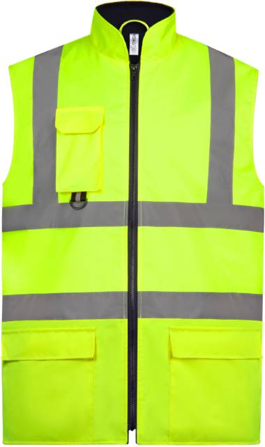 [180-30-069-S] Yoko HV 005 Hi-Vis Wattierter Bodywarmer (S, Warngelb)