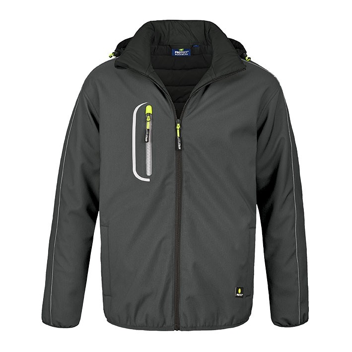 [100-25-024-S] 4PROTECT Knoxville Wintersoftshelljacke (S, Grau)