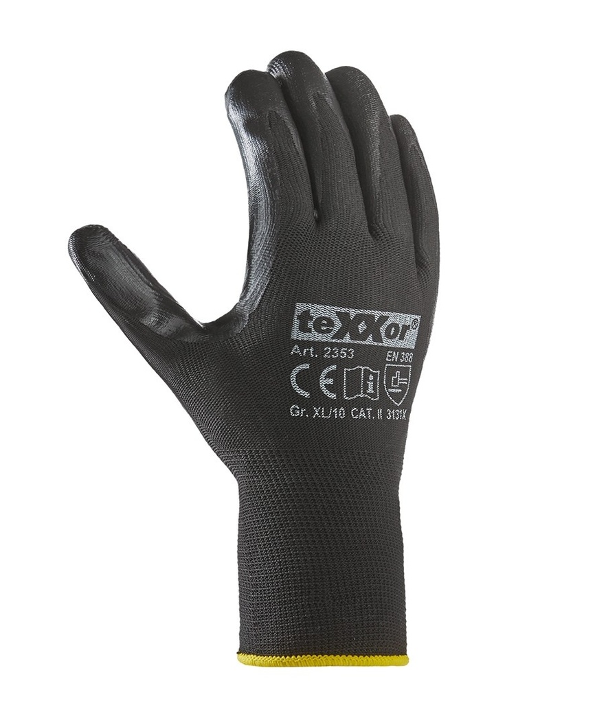 [100-50-032-7] teXXor Nitrilhandschuhe Polyester schwarz (7)