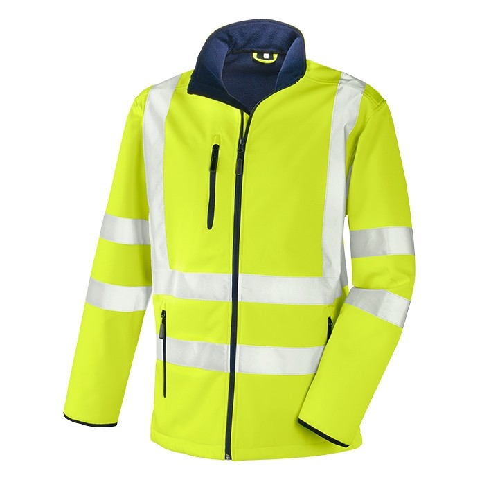 [100-25-058-S] teXXor Niagara Warnschutzsoftshelljacke (S, Warngelb)
