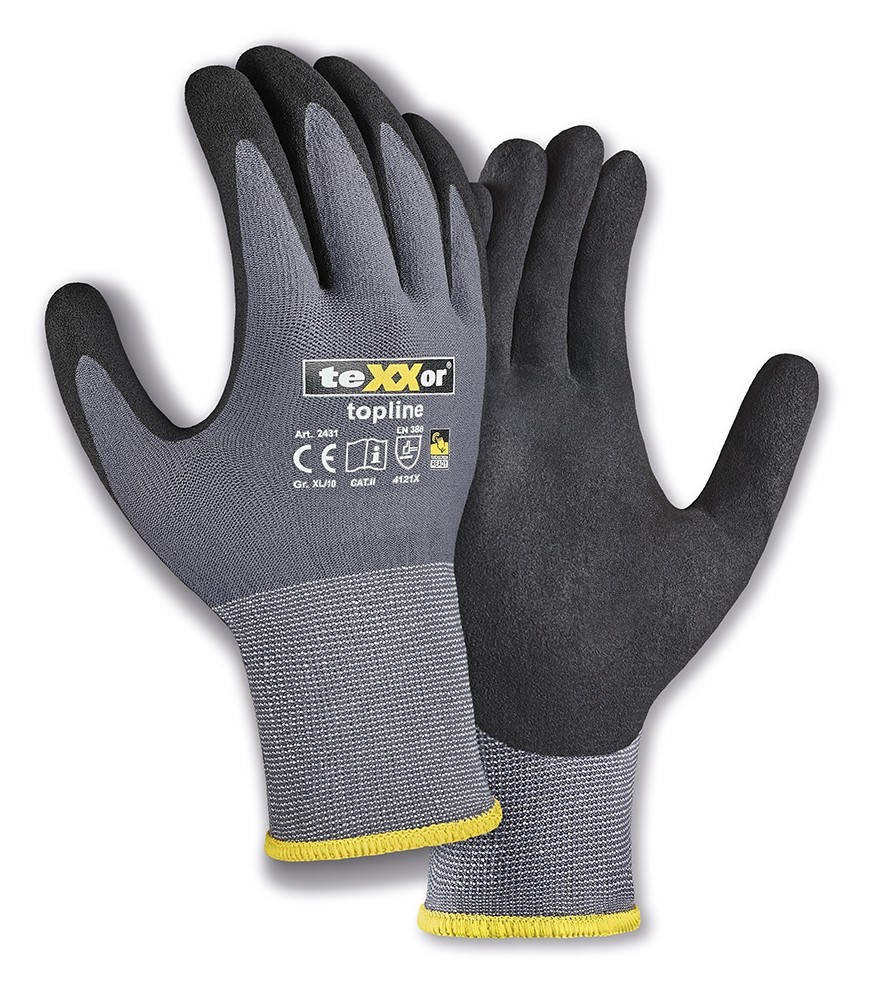 [100-50-072-7] teXXor topline Nylonstrickhandschuhe mit Nitrilbeschichtung (7)