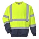Portwest Warnschutz-Sweatshirt mit Kontrastbesatz